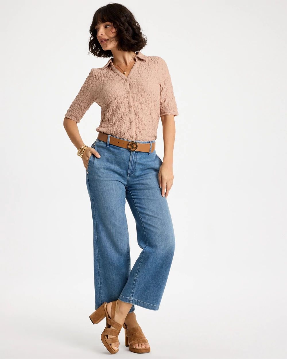 Textured Camp Tee | Chico's